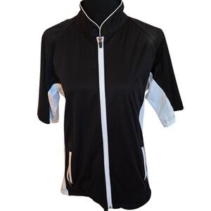 Sun Mountain RainFlex Womens Short Sleeve Black Zip Front Jacket Small